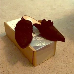 Journey + Crew black flats